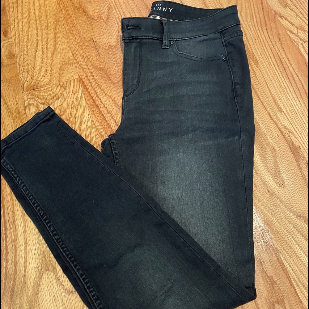 WHBM black denim skinny jeans